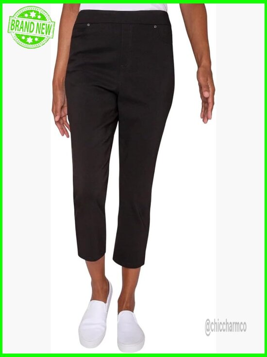 Pants - Comfort Stretch Pull-On Capri Pants with Tummy Control Panel